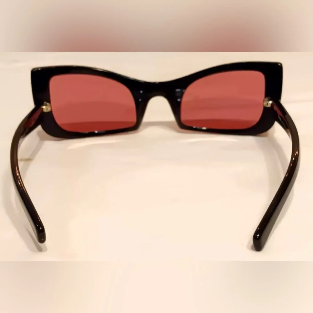 VERSACE Black/Pink‎ Stripe Sunglasses MOD GV3 | PRELOVED!!💓🖤🕶️☀️